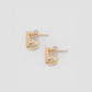 5 Oversized Double Floating Diamond Huggie in 18K Yellow Gold