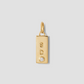 Personalized Mini Dog Tag with Diamond 18K Yellow Gold