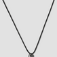 Small Puffy Heart Leather Cord Necklace
