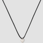 Small Puffy Heart Leather Cord Necklace