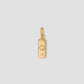 Minimal Block Letter Dog Tag in 18K Yellow Gold