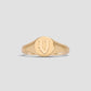 Mini Gothic Letter Signet Ring O-Z
