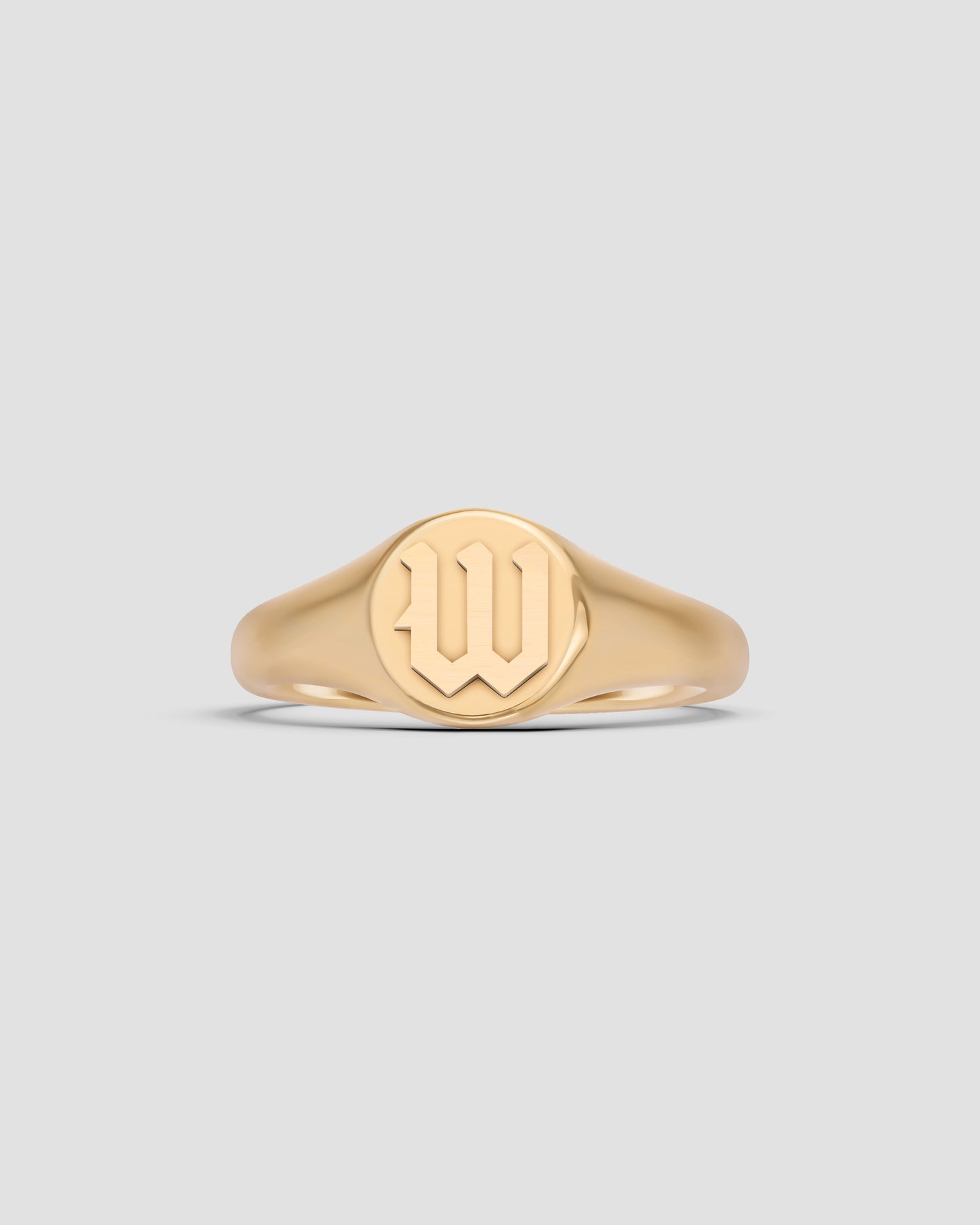 Mini Gothic Letter Signet Ring O-Z