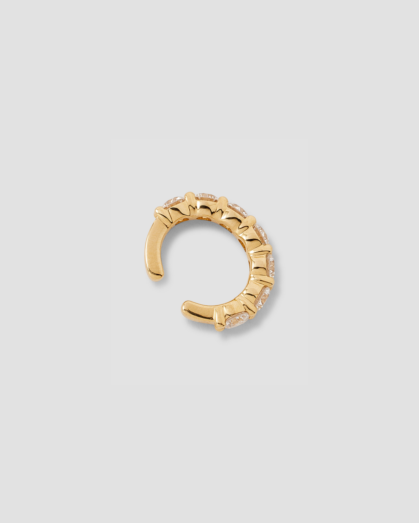 Lab Diamond Round Cut Ear Cuff