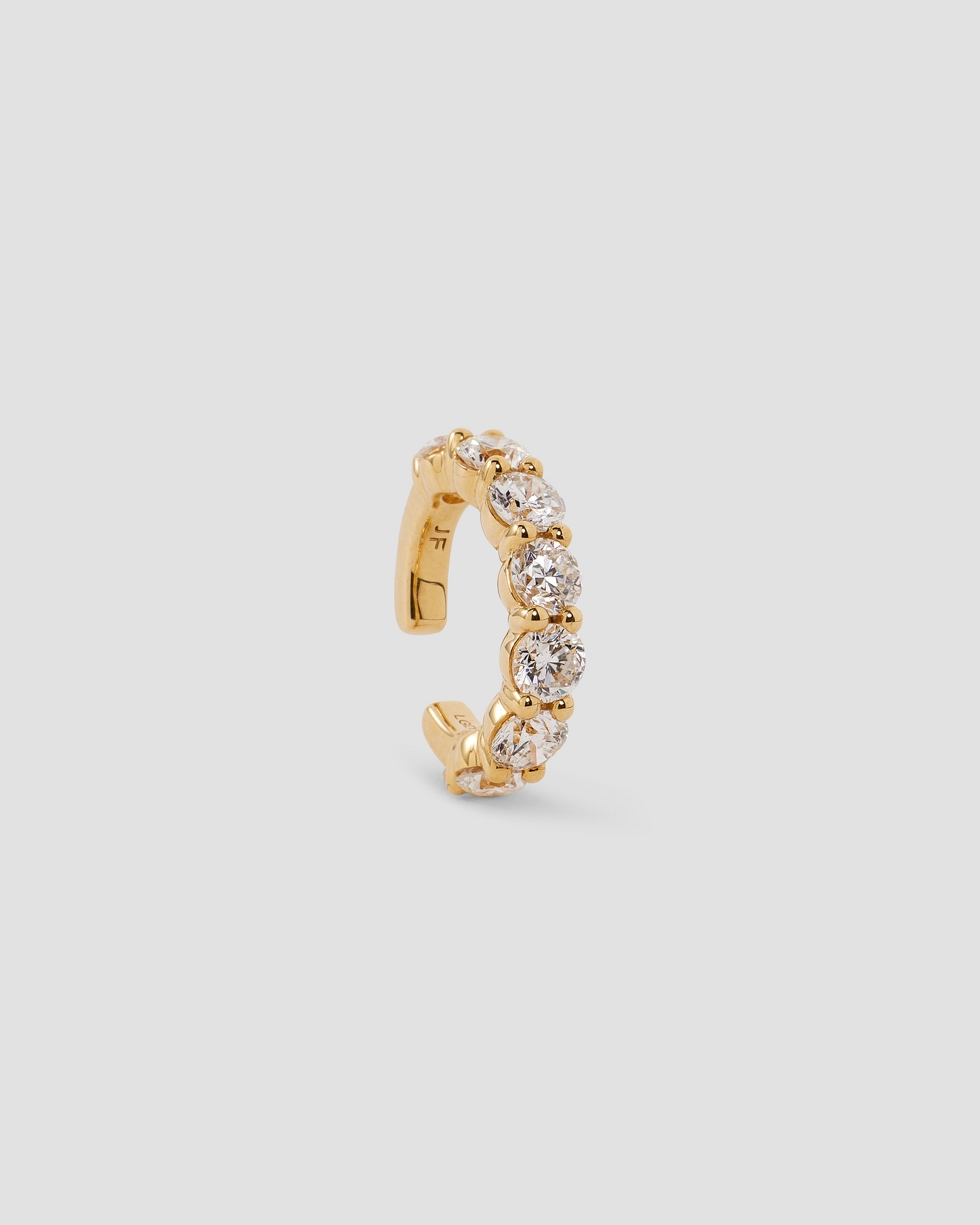 Lab Diamond Round Cut Ear Cuff
