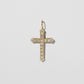 Royal Cross with Pavé White Diamonds in 18K Yellow Gold