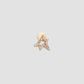 Single Small Star Earring with Pavé White Diamonds