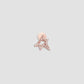 Single Small Star Earring with Pavé White Diamonds