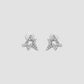 Single Small Star Earring with Pavé White Diamonds