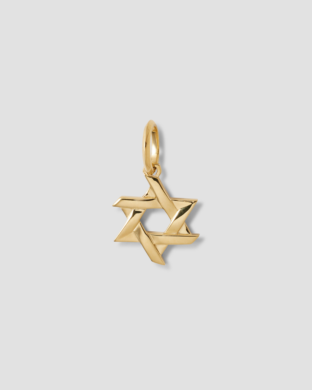 Star Of David Charm gold charm - front view | custom charm necklace