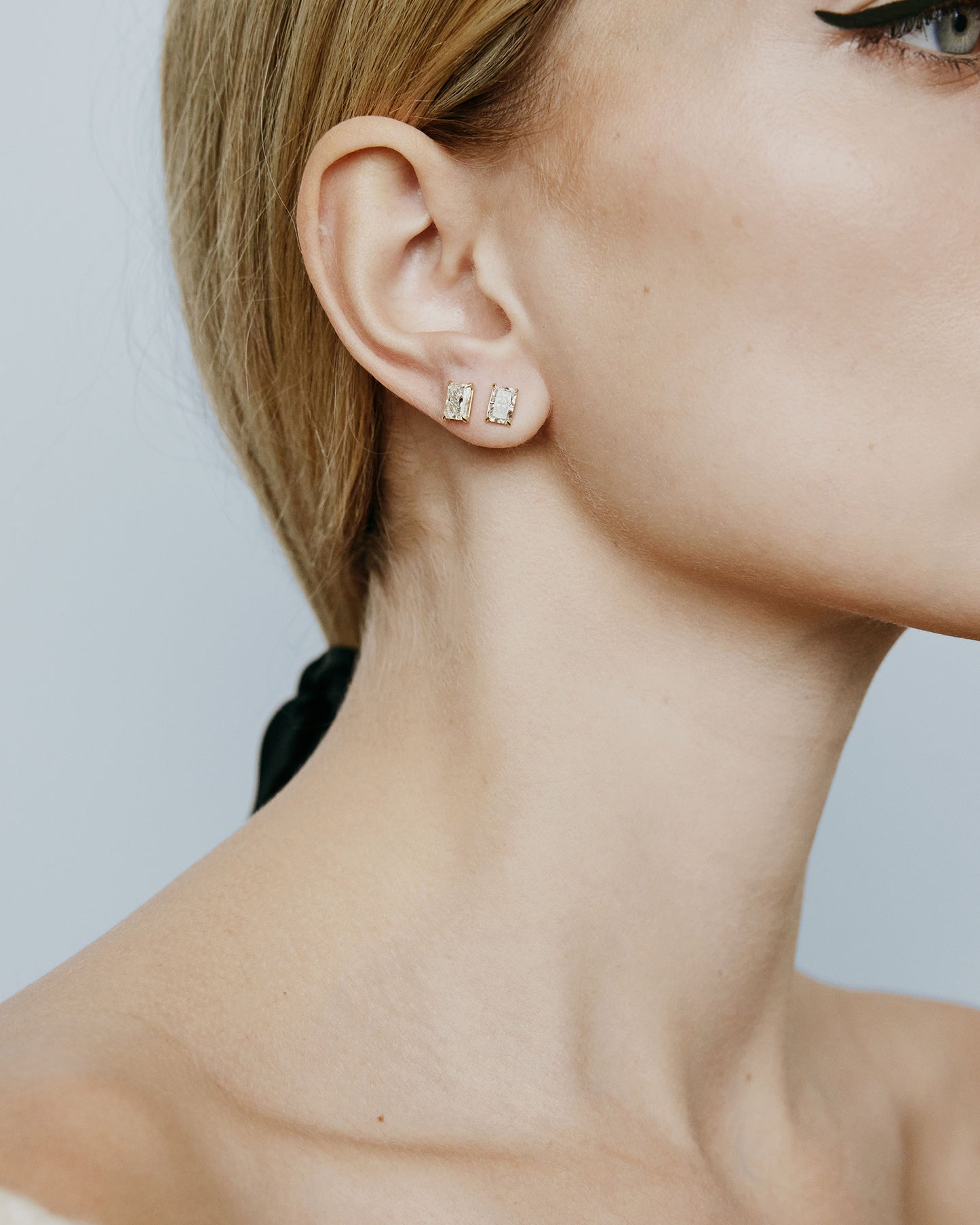 JF Lab - Radiant Cut Stud Earrings