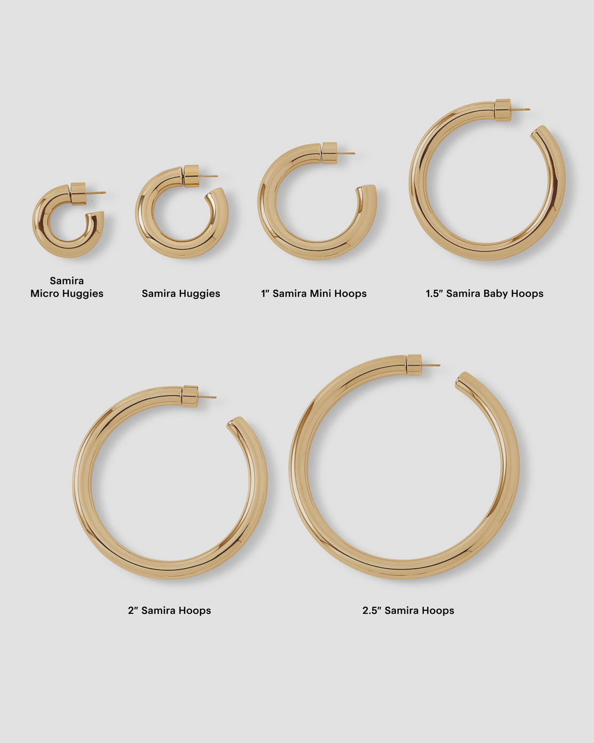 2" Samira Hoops gold earring - styled on model | hoop earrings