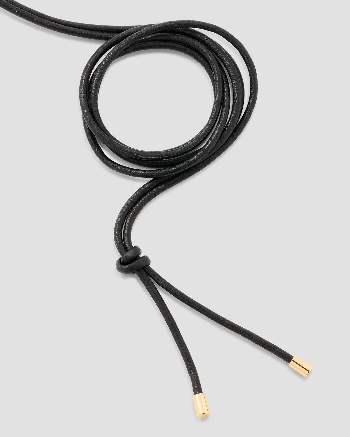 Semi-Precious Heart Leather Cord Necklace necklace - side view | real gold necklace