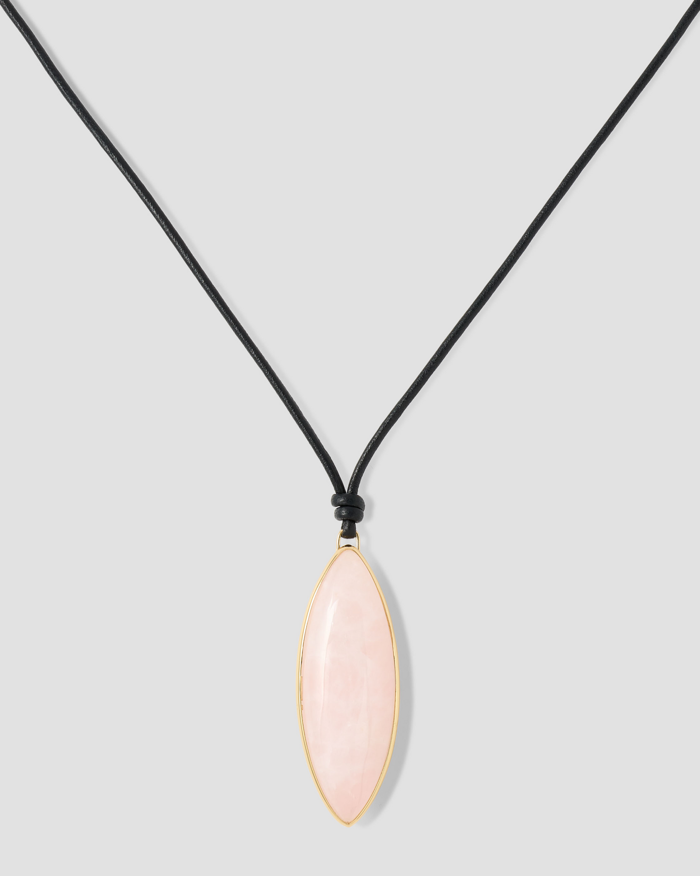 Semi-Precious Dagger Leather Cord Necklace