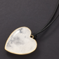 Semi-Precious Heart Leather Cord Necklace
