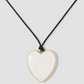 Semi-Precious Heart Leather Cord Necklace