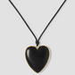 Semi-Precious Heart Leather Cord Necklace
