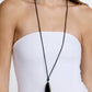 Semi-Precious Dagger Leather Cord Necklace