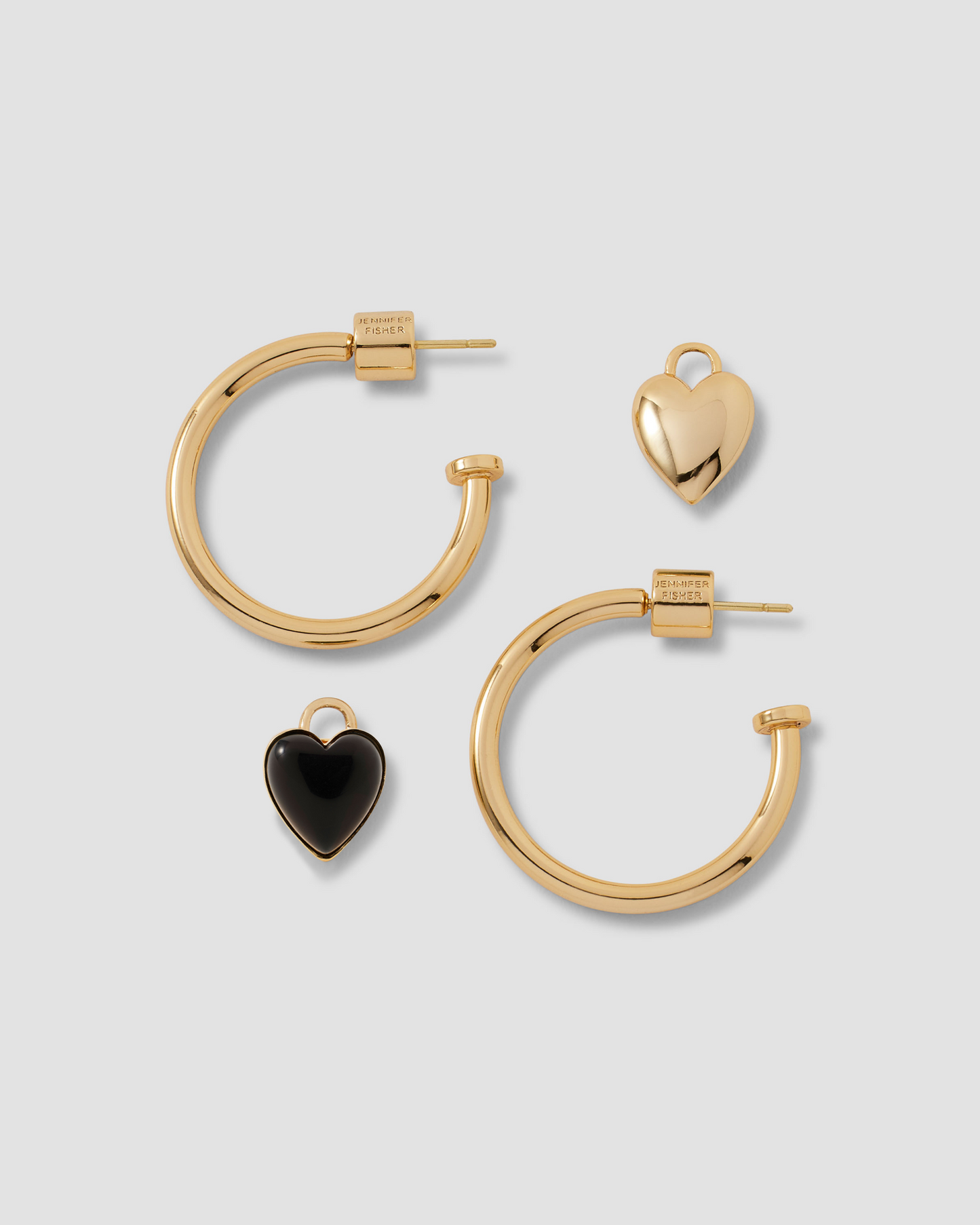 Semi-Precious Convertible Heart Huggies