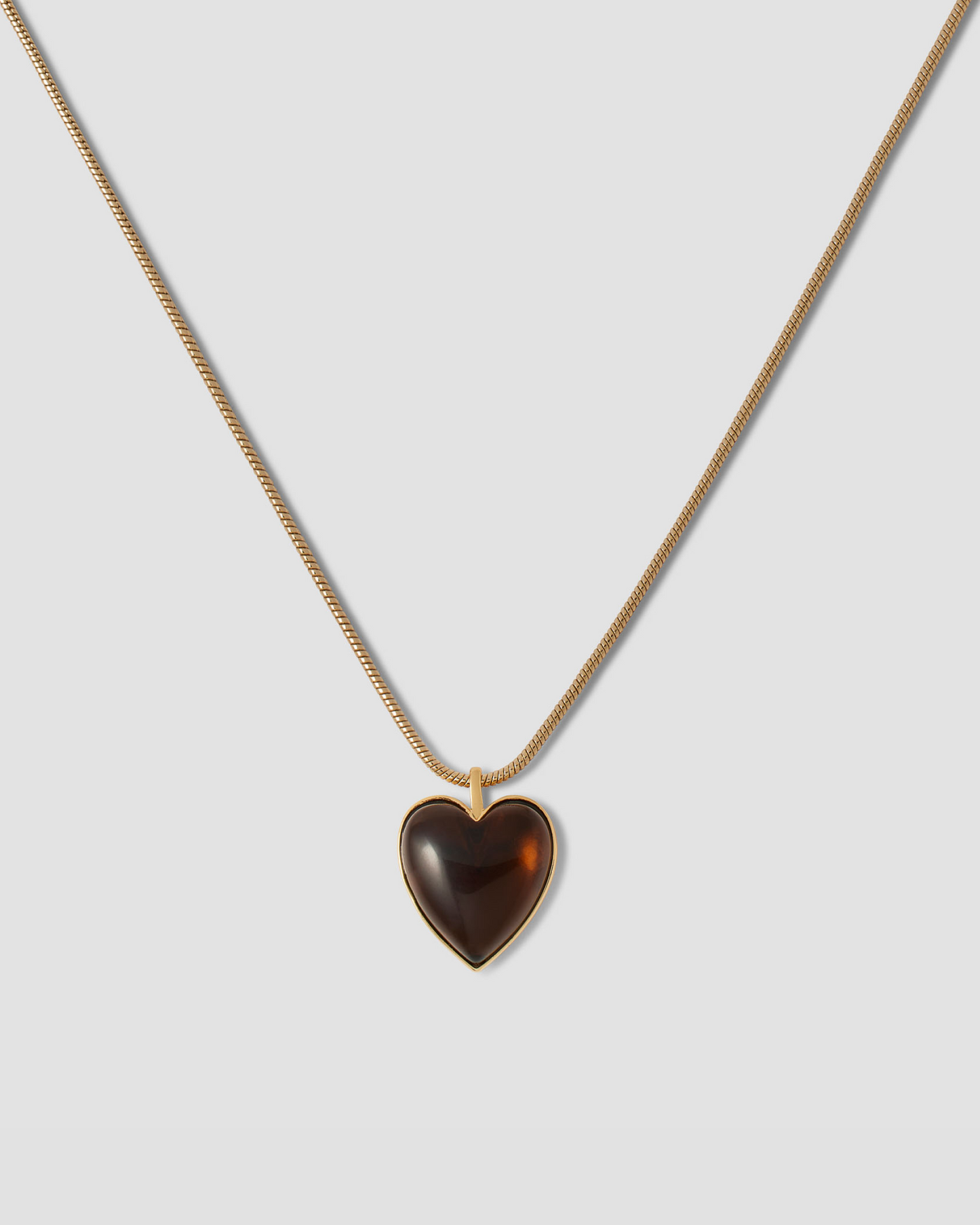 Semi-Precious Small Heart Chain Necklace