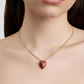 Semi-Precious Small Heart Chain Necklace