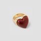Semi-Precious Heart Pinky Ring