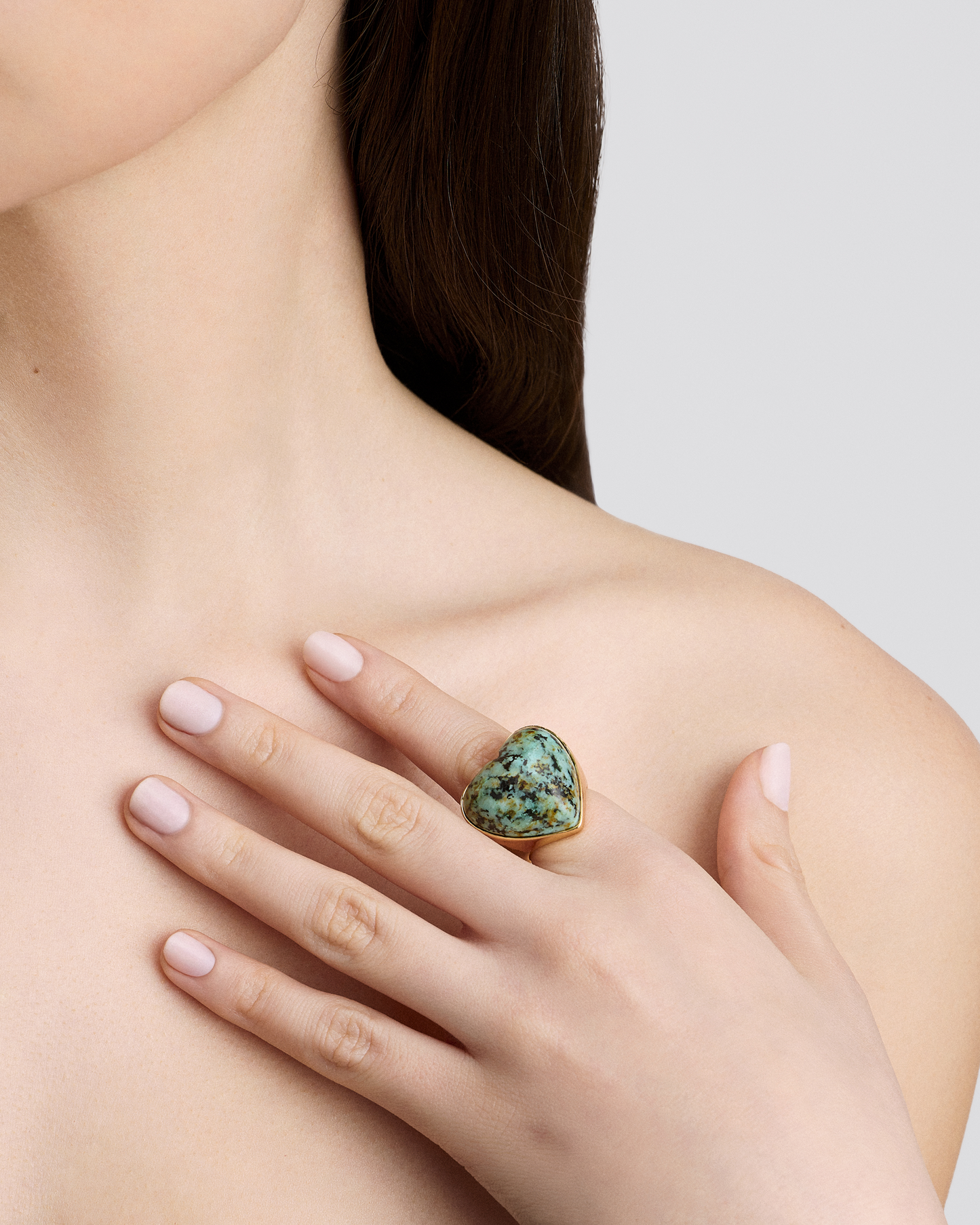 Semi-Precious Heart Ring
