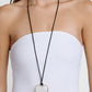 Semi-Precious Heart Leather Cord Necklace