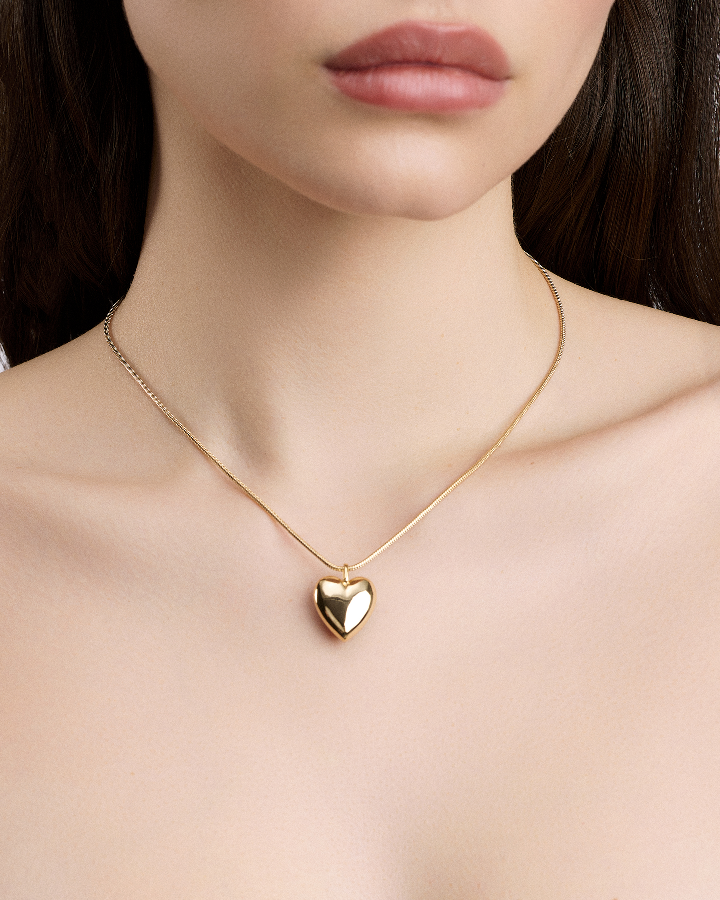 Semi-Precious Small Heart Chain Necklace