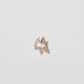 Single Large Star Earring with Pavé White Diamonds