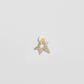 Single Large Star Earring with Pavé White Diamonds