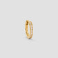 18k Small Huggie with Pavé Diamonds