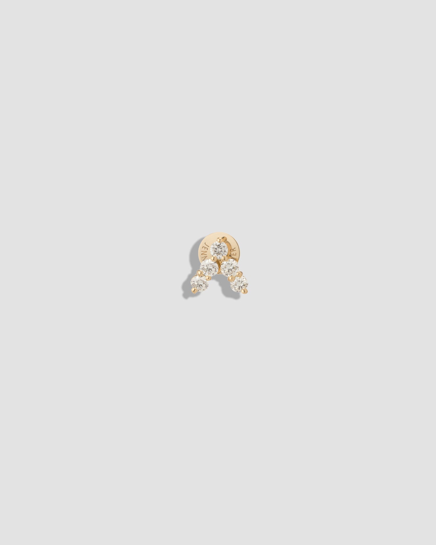 Single 5 Oversized Double Floating Diamond Huggie