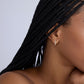Single Small Level Earring with Pavé White Diamonds