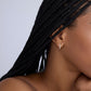 Single Small Level Earring in 18K Yellow Gold with Pavé White Diamonds
