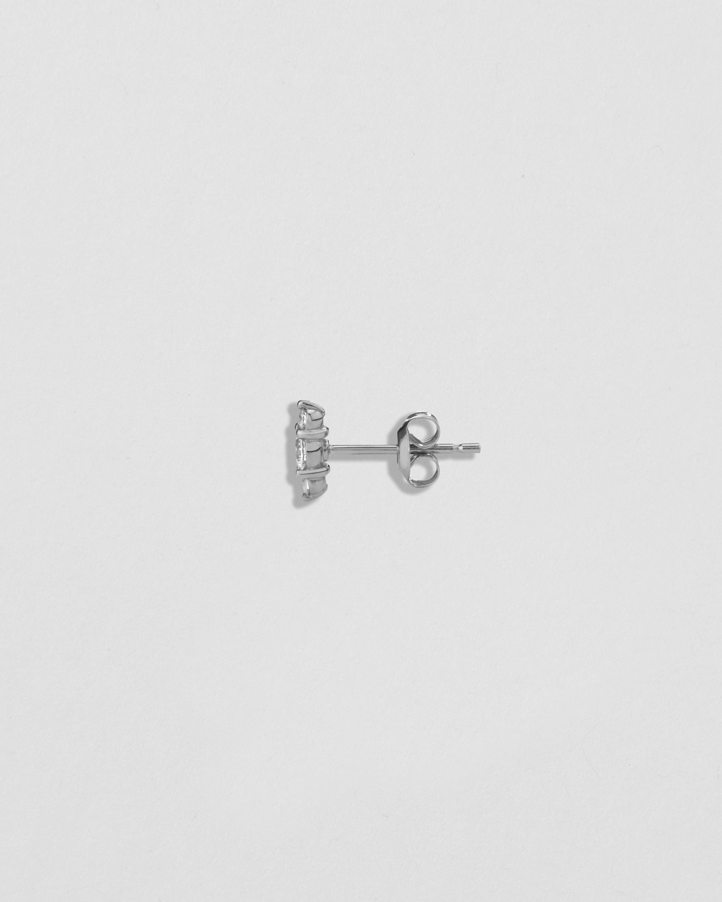 Single Triple Floating Diamond Stud Earring