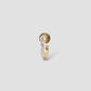 Single 5 Oversized Floating Diamond Huggie