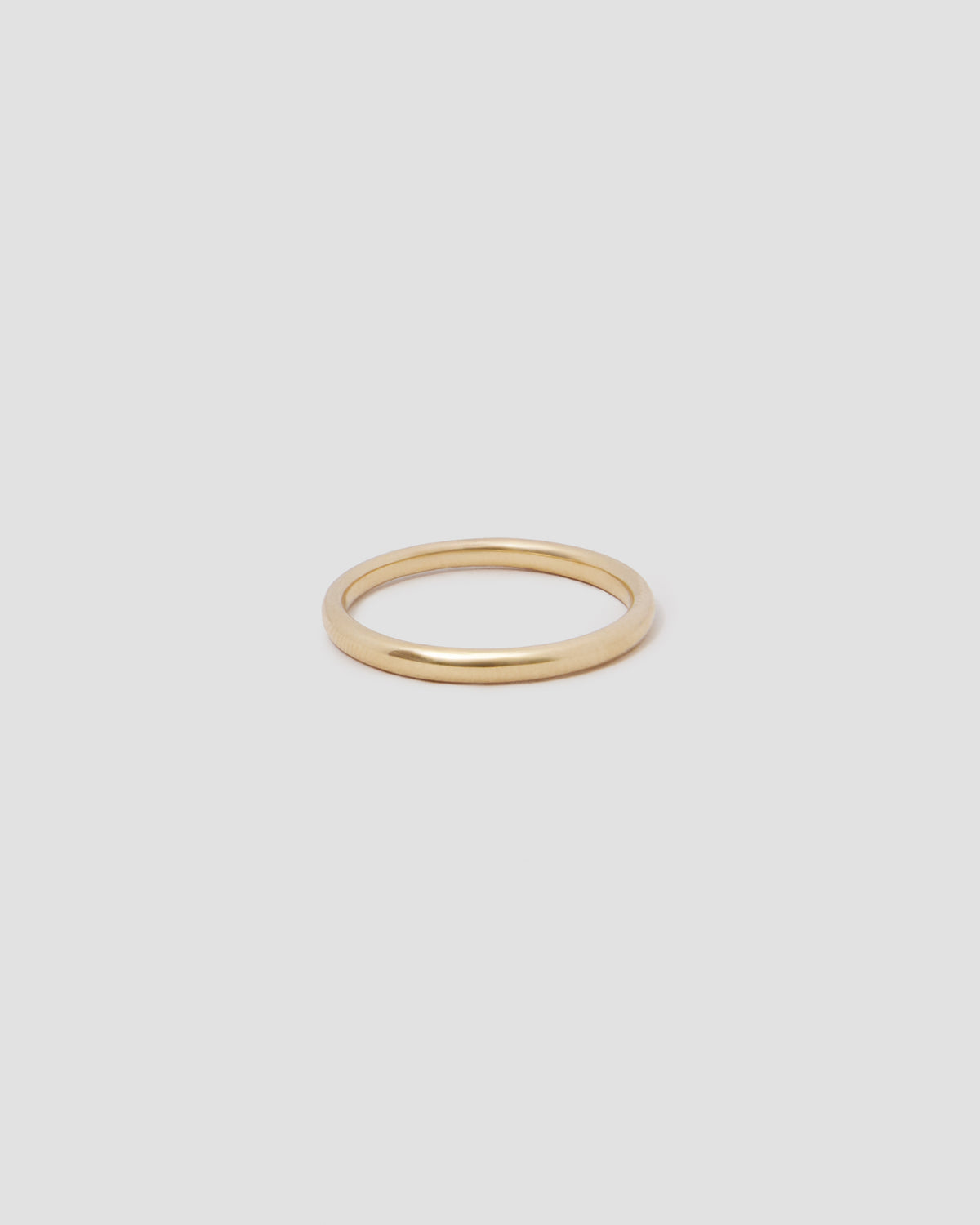 2mm Wedding Band in 18K Yellow Gold ring - front view | gold rings for women