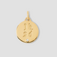 Personalized Circle Charm with Diamond in 18K Yellow Gold