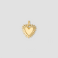 Personalized Small Fierce Heart in 18K Yellow Gold