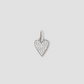 Small Heart with Pavé White Diamonds