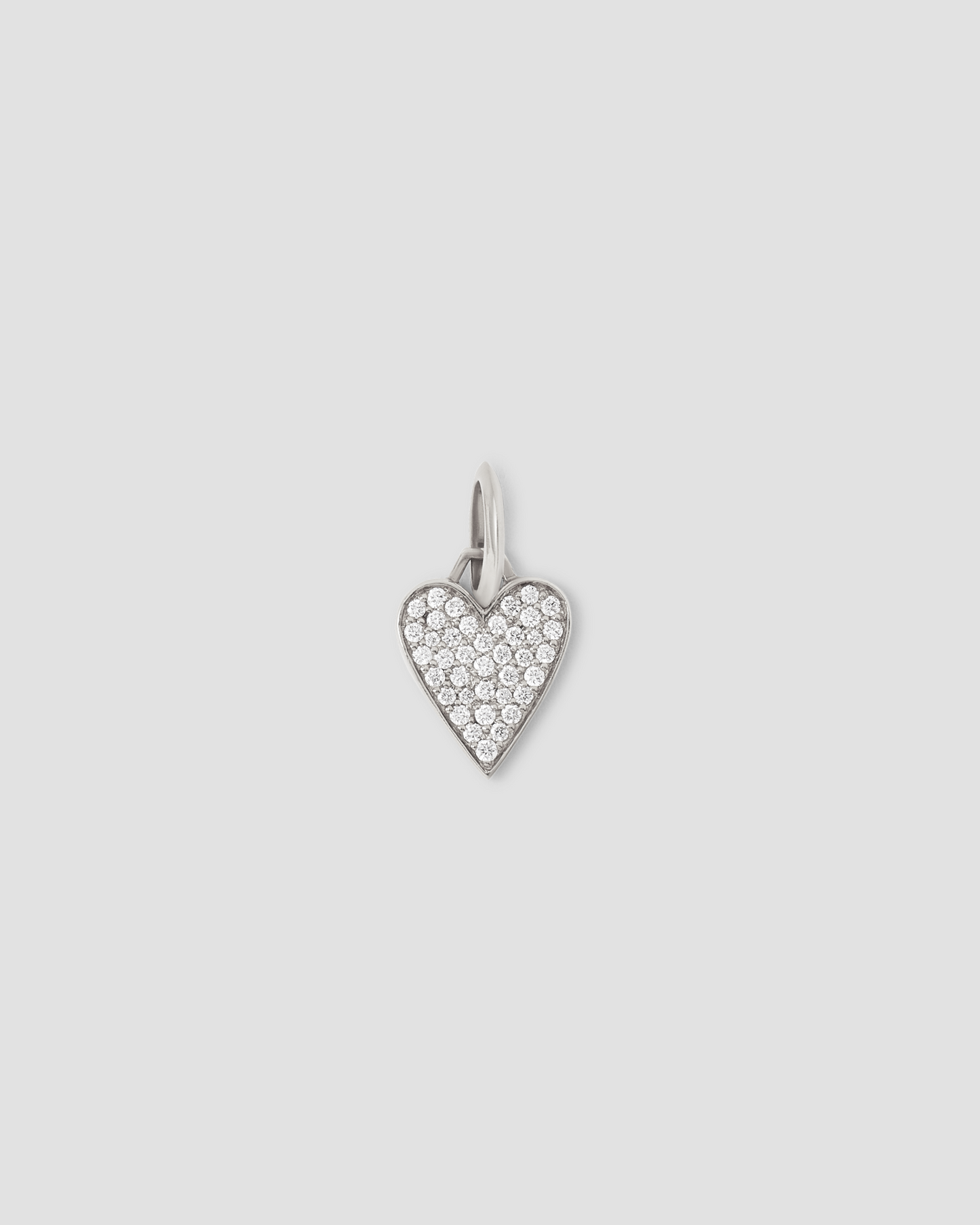 Small Heart with Pavé White Diamonds