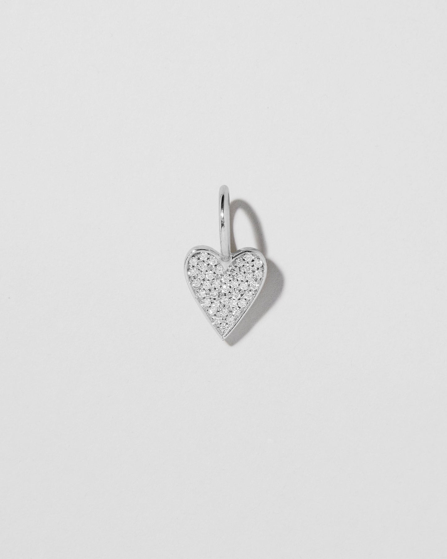 Small Heart with Pavé White Diamonds