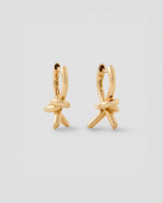 Knot Micro Huggie in 18K Yellow Gold