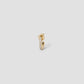 Single Small Level Earring with Pavé White Diamonds