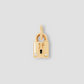 Personalized Small Lock with Two Diamonds