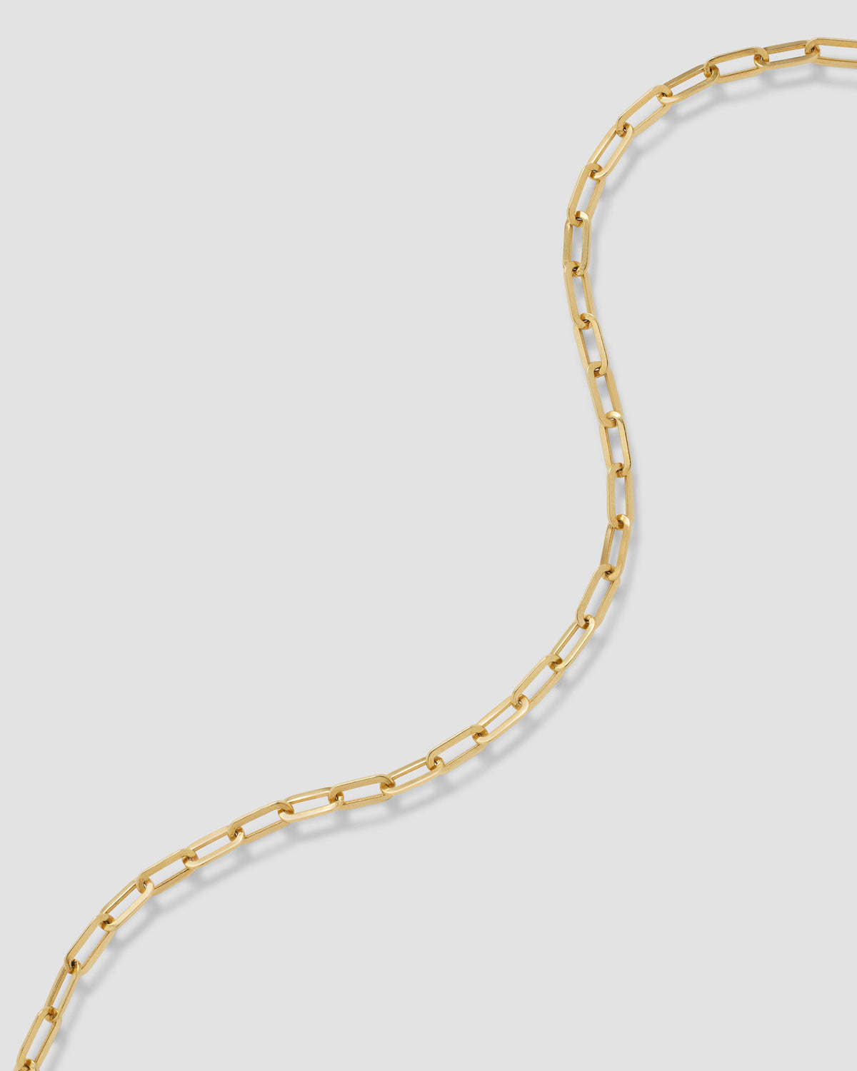 Small Long Link Charm Bracelet - close-up detail | gold bracelets for women