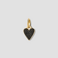 Small Heart with Pavé Black Diamonds