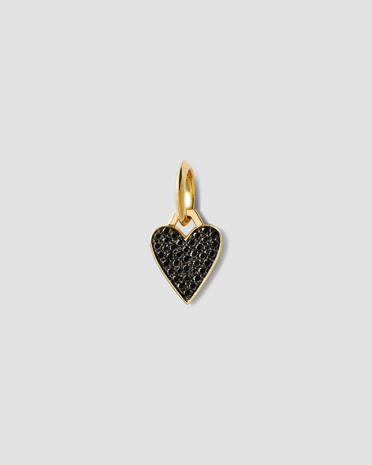 Small Heart with Pavé Black Diamonds