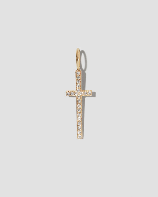 Small Cross with Pavé White Diamonds